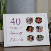 Custom Age Birthday Celebration Keepsake Personalised Photo Framed Print 10th,13th,16th,21st,30th,40th,50th,60th,70th Birthday Memories Display Gift